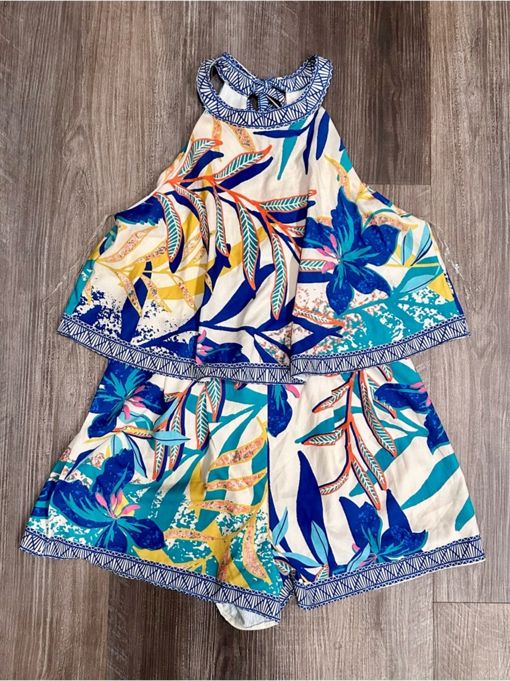 NWOT Flying Tomato Tropical Print Romper